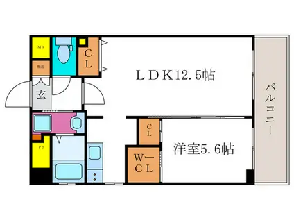 サンクチュアリ桂川(1LDK/3階)の間取り写真