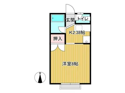 スターヒルズ(1K/1階)の間取り写真