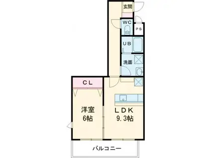 FACE MANSION(1LDK/4階)の間取り写真