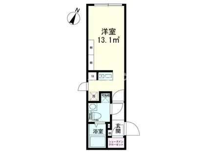 THE14 HIGASHI-JUJO(ワンルーム/4階)の間取り写真