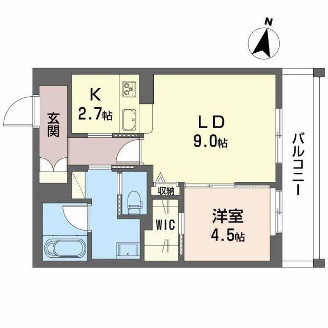 フォルビート八橋(1LDK/3階)の間取り写真