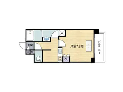カスターニャ三国本町(1K/5階)の間取り写真