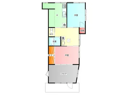 戸辺ハイツB(3SK/1階)の間取り写真