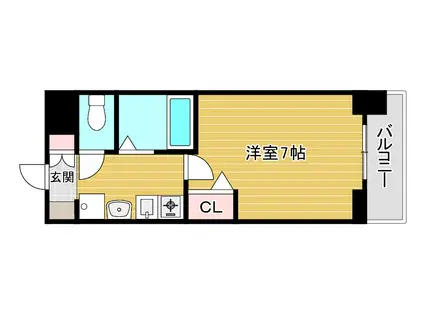 エスリード新梅田(1K/7階)の間取り写真