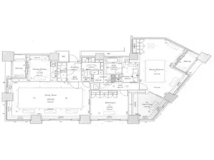高輪・ザ・レジデンス(2LDK/41階)の間取り写真