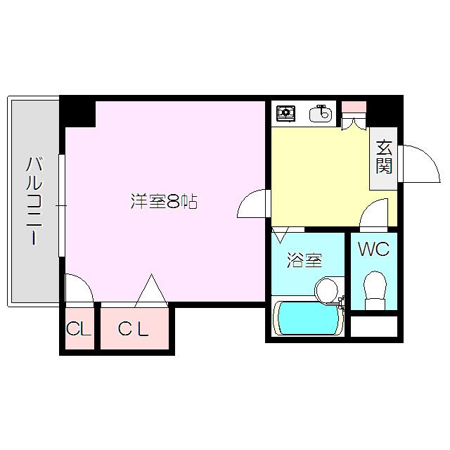メルヘンハイツ(1K/2階)の間取り写真