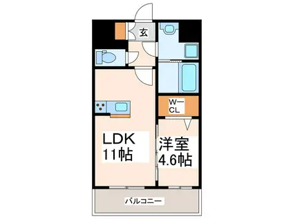 グレイスピア菊陽6(1LDK/6階)の間取り写真
