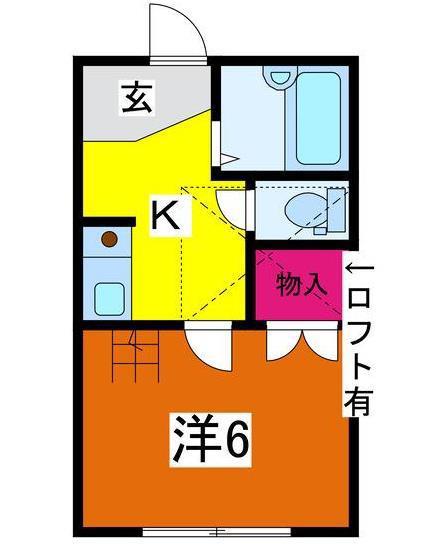 メゾン・ルミナーレ(1K/1階)の間取り写真
