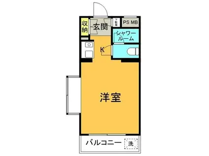 クリスタル高円寺パート1(ワンルーム/4階)の間取り写真