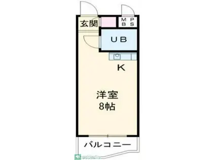 スカイコート下北沢(ワンルーム/1階)の間取り写真