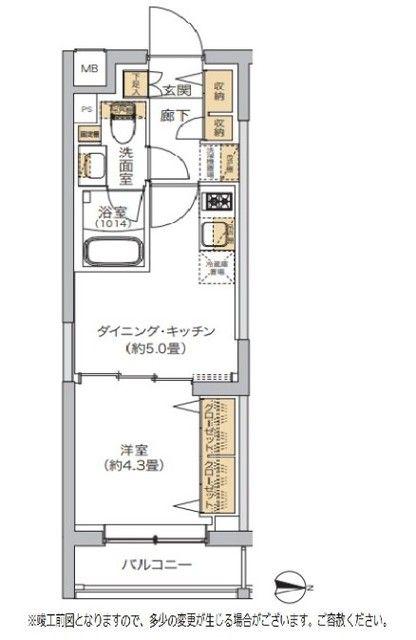 リビオメゾン湯島(1DK/3階)の間取り写真