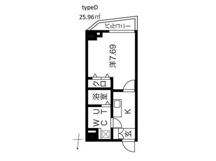 MAXIV西大島DUE(1K/5階)の間取り写真