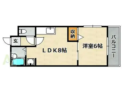 YOU COURT(1LDK/3階)の間取り写真