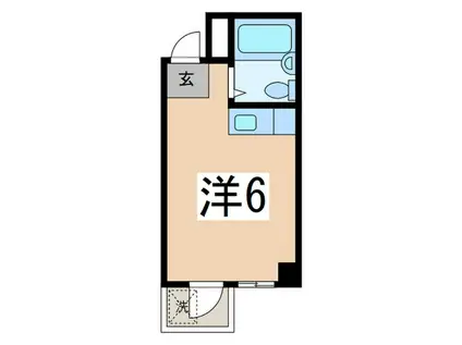 フェーデしらとりA(ワンルーム/2階)の間取り写真