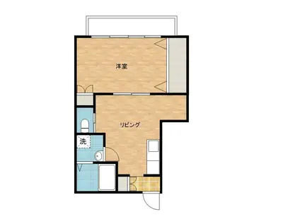 第2真珠ビル(1LDK/2階)の間取り写真