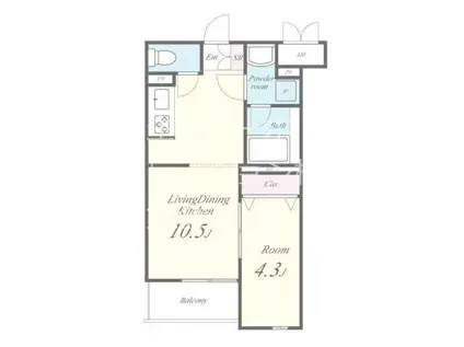 メアヌイ北戸田(1LDK/1階)の間取り写真