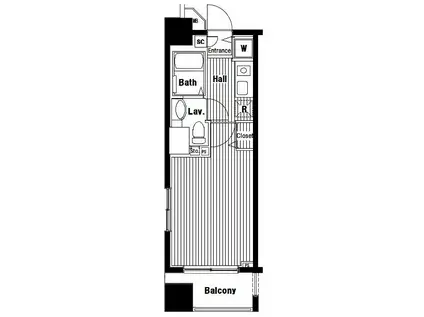 ガラ・ステーション東日本橋(1K/5階)の間取り写真