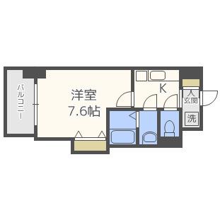 LUXE新大阪IV(1K/2階)の間取り写真