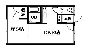 コーポイースト(1LDK/2階)の間取り写真
