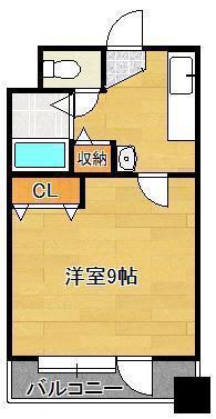 ニューサンリバー8番館(1K/7階)の間取り写真