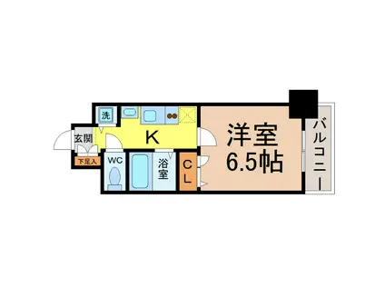 プレサンス名古屋STATIONアライブ(1K/5階)の間取り写真