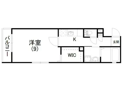 メゾン・ド・エクレール(1K/4階)の間取り写真