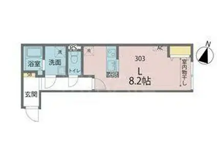 カインドネス町田IV(ワンルーム/3階)の間取り写真