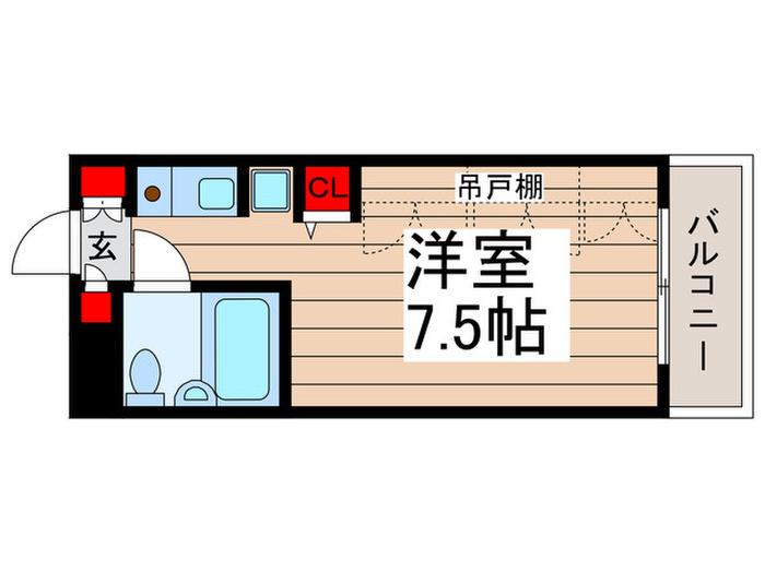 鎌ヶ谷ハイツ(ワンルーム/2階)の間取り写真