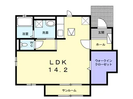 メゾン ラフレシールN(1K/1階)の間取り写真