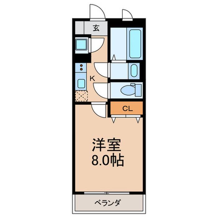 グランメゾン志津(1K/3階)の間取り写真