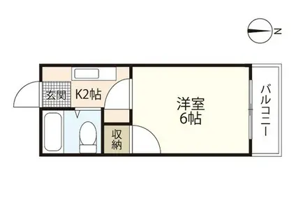 ホワイトパレス長束(1K/4階)の間取り写真