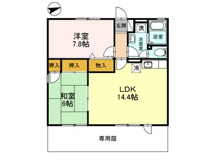 サン・ロワール(2LDK/1階)の間取り写真