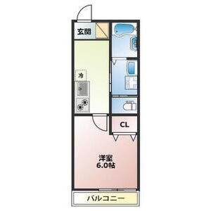 アヴニール北白川(1K/3階)の間取り写真
