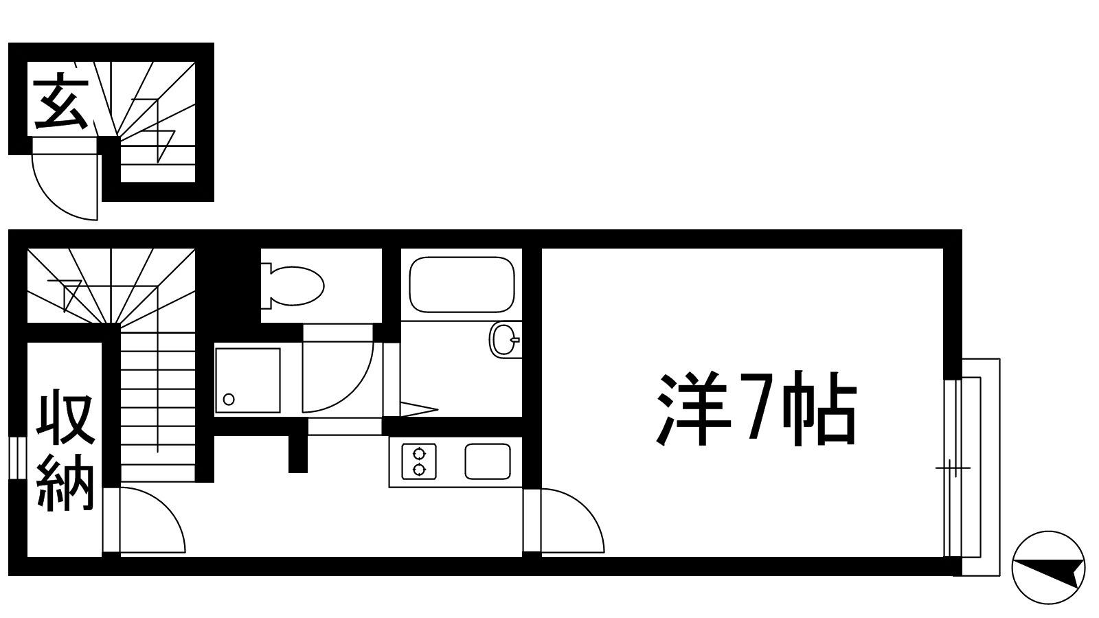 レオネクスト桜台(1K/2階)の間取り写真