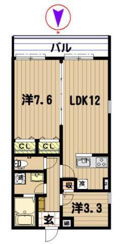 FARE KAMEIDO(1SLDK/3階)の間取り写真