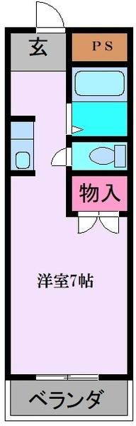 ウィズコート(ワンルーム/4階)の間取り写真