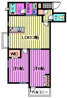 メゾンSG(2LDK/3階)の間取り写真