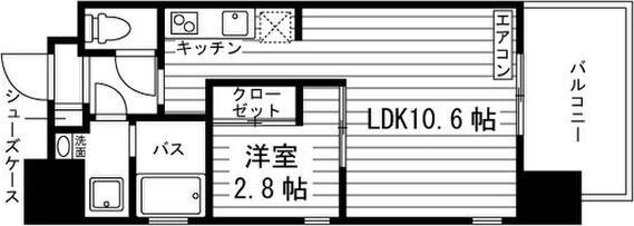 アヴァンコンティア小幡(1LDK/8階)の間取り写真