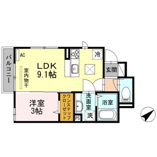フェアリーコート(1LDK/1階)の間取り写真