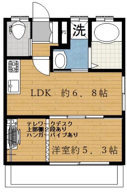 ムルティクローレ(1LDK/2階)の間取り写真