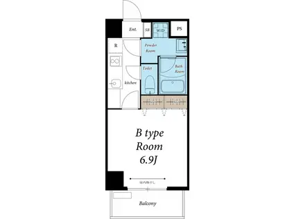 AQUA GRACE横浜公園(1K/4階)の間取り写真