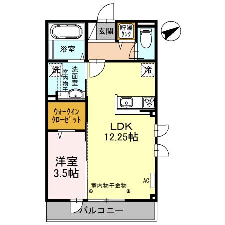 ロイヤル・エン(1LDK/2階)の間取り写真