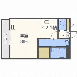 セントポーリア七番館(1K/7階)の間取り写真