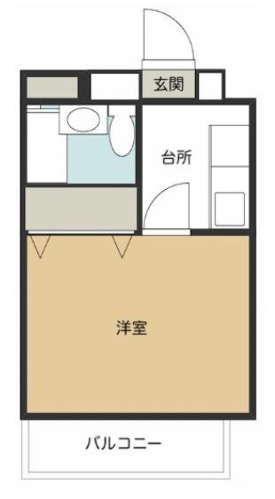 アプト船橋(1K/4階)の間取り写真