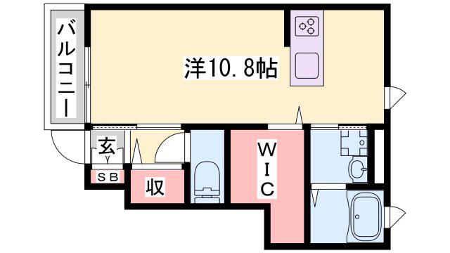 レガーロ阿保(1K/1階)の間取り写真