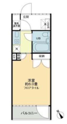 ハウス・エプタ(1K/4階)の間取り写真