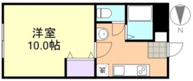 エスポワール(1K/1階)の間取り写真
