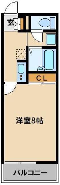 レオネクストアルト(1K/2階)の間取り写真