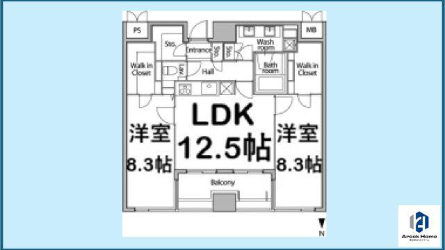 グラン・アベニュー栄(2LDK/11階)の間取り写真