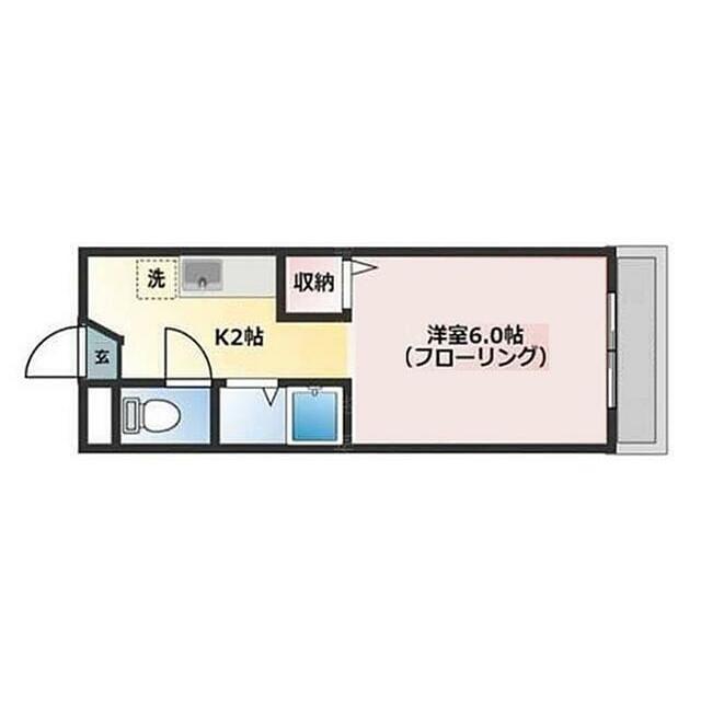 ルートワン石田(1K/3階)の間取り写真